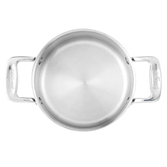 All-Clad Stainless Steel 1/2 Quart Cocotte Saucepan W/ Lid 0.5 Qt New - Picture 2 of 3